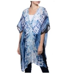 INC International Concepts  women Tie Dyed Cardigan, swim cover-up, shirt, top